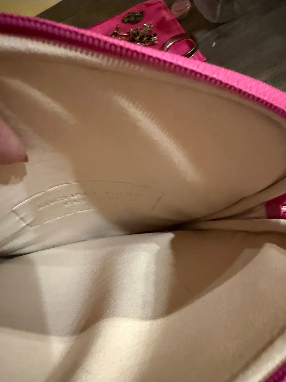 Michael Kors Fuchsia Quilted MK Logo Laptop Sleeve